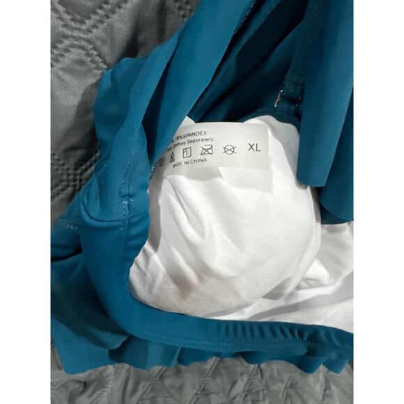 Tempt Me Swimsuit Top - Color: Teal  Size: XL - Picture 3 of 5